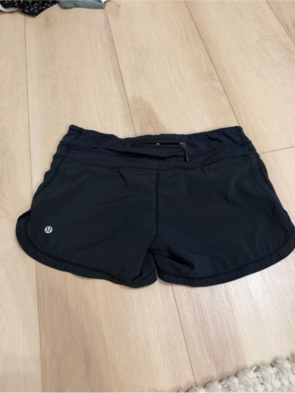 Black Athletic Shorts with Zip Pocket size 6